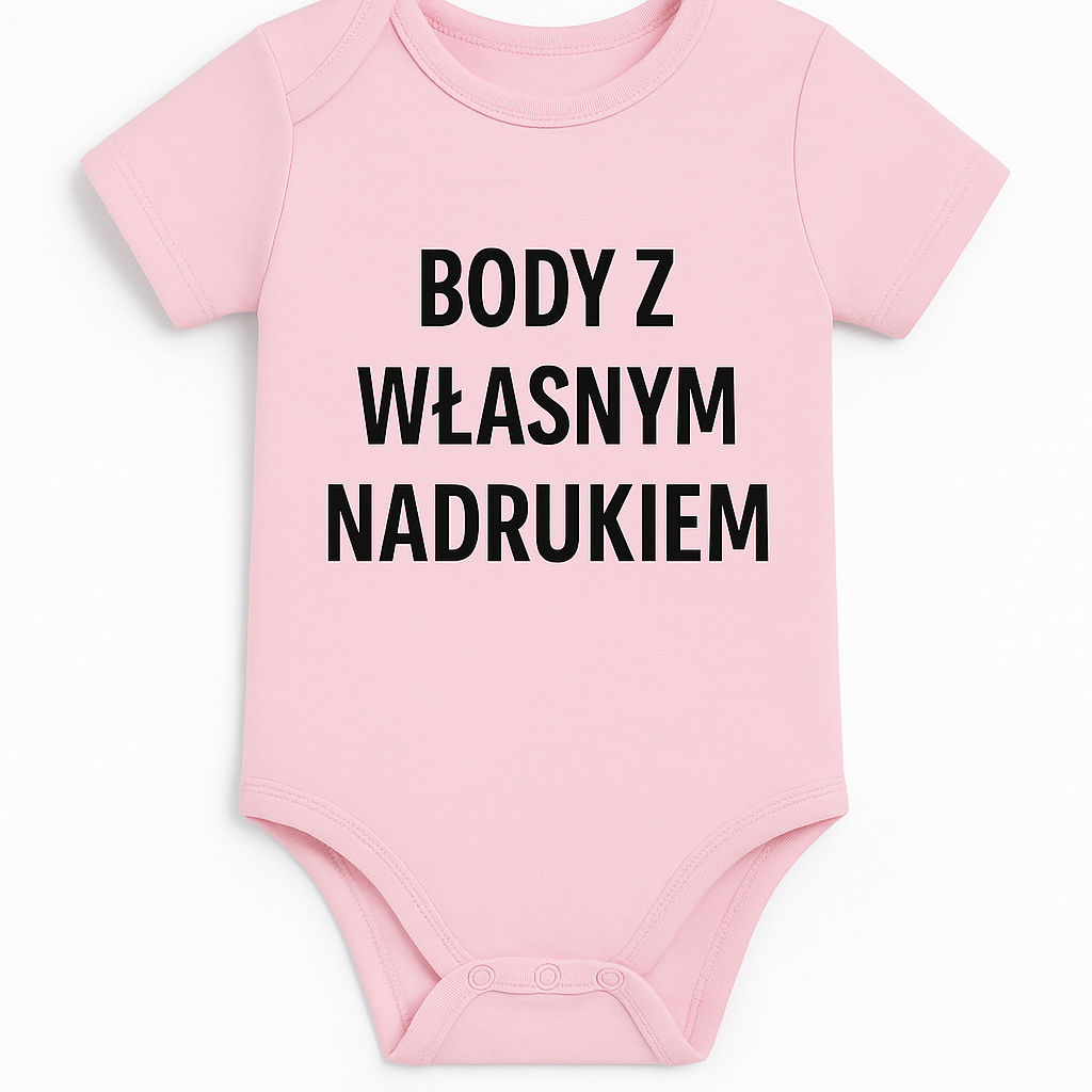 Personalizowane body niemowlęce z grafiką i napisem